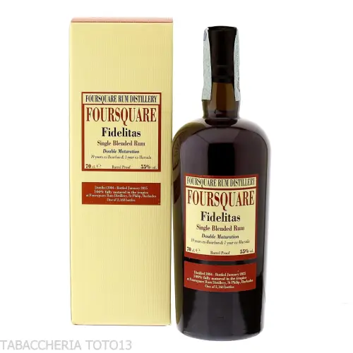 Foursquare Fidelitas Double Maturation Vol.55% Cl.70 - Spiritueux - Jus de canne à sucre
