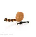Gabriele Pipemaker straight Apple shaped pipe dolphin line - Tobacco Pipes - Natural root