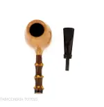Gabriele Pipemaker straight Apple shaped pipe dolphin line - Tobacco Pipes - Natural root