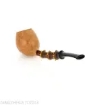 Gabriele Pipemaker straight Apple shaped pipe dolphin line - Tobacco Pipes - Natural root