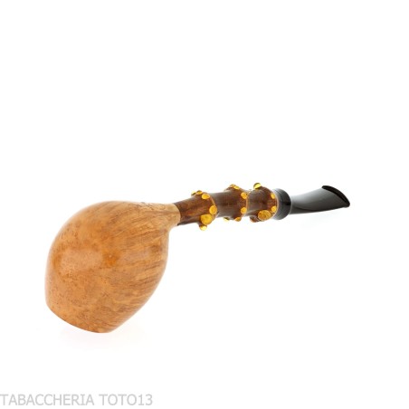 Gabriele Pipemaker Pipe droite en forme de pomme ligne dauphin - Pipe Pour le Tabac - Racine naturelle