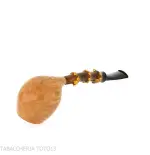 Gabriele Pipemaker straight Apple shaped pipe dolphin line - Tobacco Pipes - Natural root