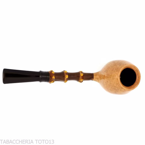 Gabriele Pipemaker straight Apple shaped pipe dolphin line - Tobacco Pipes - Natural root