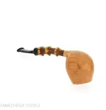 Gabriele Pipemaker straight Apple shaped pipe dolphin line - Tobacco Pipes - Natural root