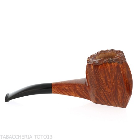 Baldo Baldi Pipe en forme de panneau semi-courbé en bruyère brandy grade 3 - Pipe Pour le Tabac - Racine naturelle