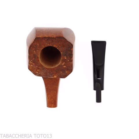 Baldo Baldi semi-curved panel shaped pipe in grade 3 brandy briar - Tobacco Pipes - Natural root