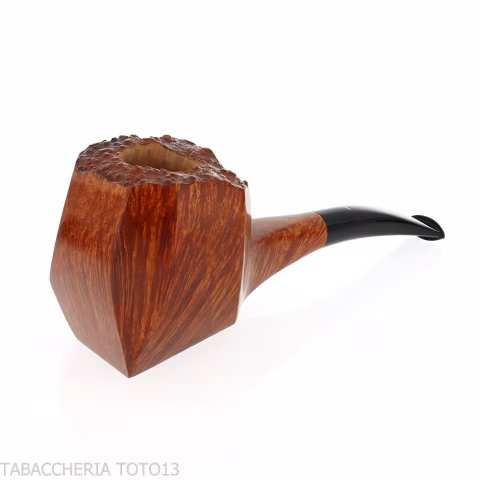 Baldo Baldi semi-curved panel shaped pipe in grade 3 brandy briar - Tobacco Pipes - Natural root
