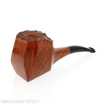 Baldo Baldi Pipe en forme de panneau semi-courbé en bruyère brandy grade 3 - Pipe Pour le Tabac - Racine naturelle