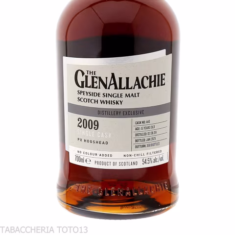 GlenAllachie 15 Y.o. single cask PX hogshead Vol.54,5% Cl.70 - Distillati