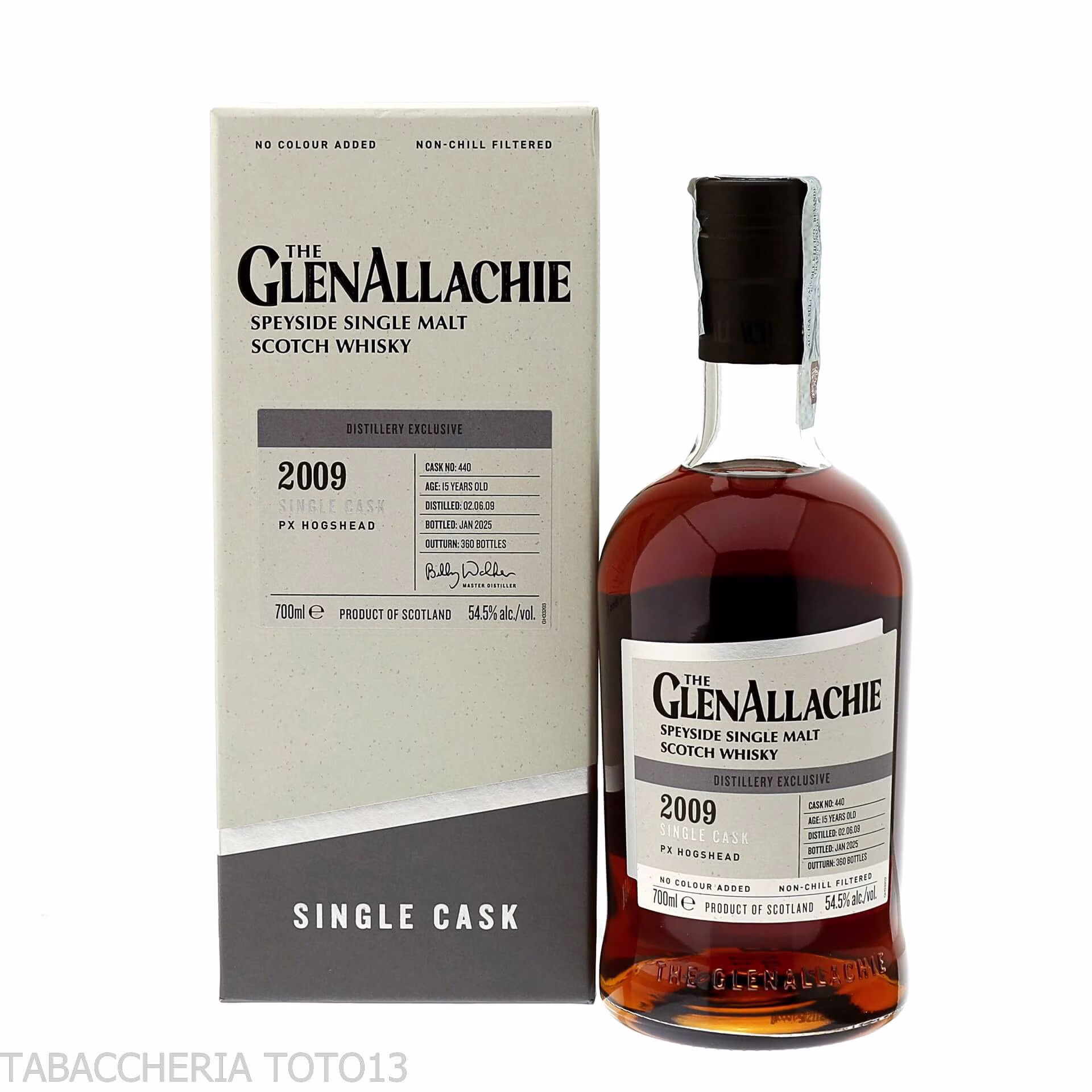 GlenAllachie 15 Y.o. single cask PX hogshead Vol.54,5% Cl.70 - Distillati