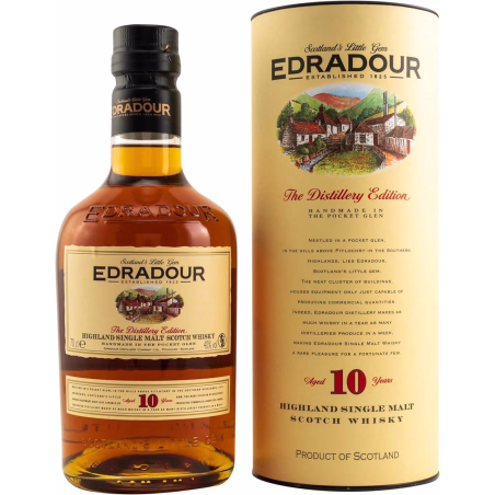 Edradour 10 Y.O. Single Highland Malt Vol. 40% Cl.70 - Destilliert