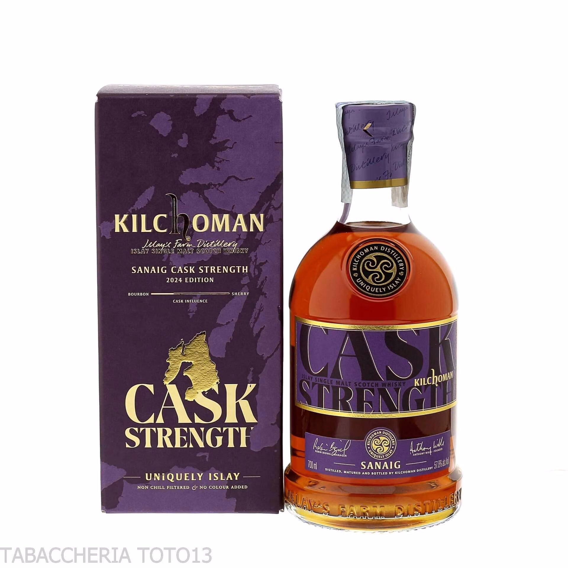 Kilchoman Sanaig Bourbon-Sherry Cask Strength Vol.57,8% Cl.70 - Distillati