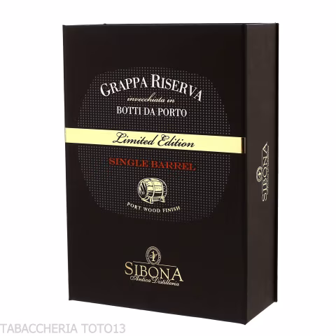 Grappa Sibona Riserva de fûts de Porto, Single Barrel, 44 % vol., 70 cl - Spiritueux - Marcs