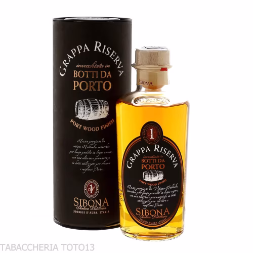 Sibona Grappa di Nebbiolo Riserva en Barricas de Oporto Vol.40% Cl.70-Grappe
