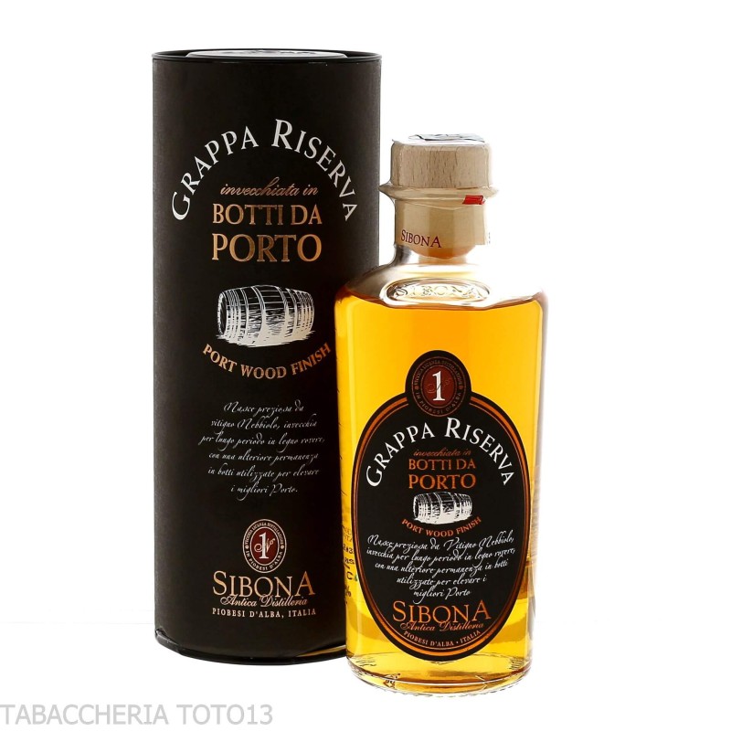 Sibona grappa di Nebbiolo riserva botti da Porto Vol.44% Cl.50 - Distillati