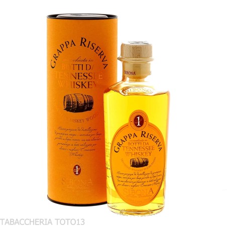 Sibona grappa Piemontese riserva botti da Tennessee whiskey Vol.44% Cl.50 - Distillati