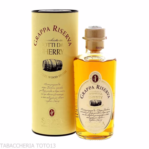 Grappa Sibona Barbera Riserva en fûts de Xérès Vol.44% Cl.50 - Spiritueux - Marcs