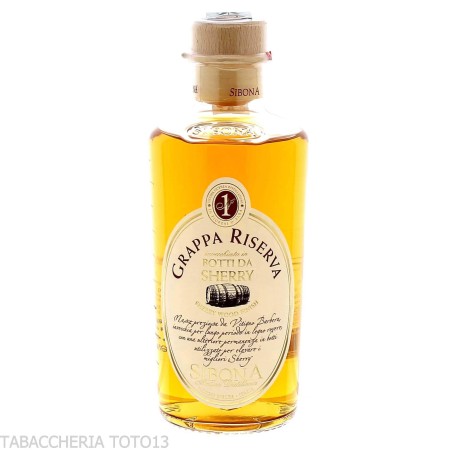Grappa Sibona Barbera Riserva en Barricas de Jerez Vol.44% Cl.50 - Licores