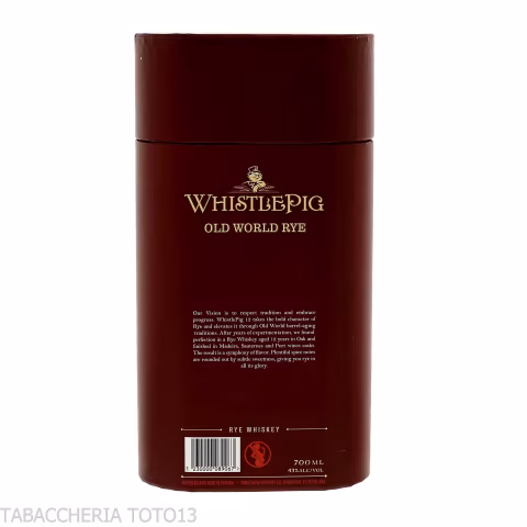 Whistlepig 12 yo Straight Rye whiskey Vol.43% Cl.70 - Spiritueux - Seigle