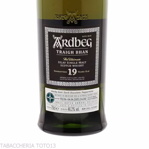Ardbeg 19 Years Old Traigh Bhan Vol.46,2% Cl.70 - Licores