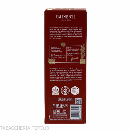 Eminente 7 yo ron de Cuba Reserva Vol.41,3% Cl.70 - Spiritueux - Mélasse