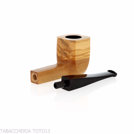 Tobacco pipe shape Panel Billiard in olive wood-Milano pipe