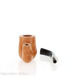 Pipa Billiard curva stand up in radica chiara lucida - Pipe