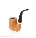 Pipa Billiard curva stand up in radica chiara lucida - Pipe