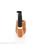 Pipa de tabaco curvada de pie con forma de billar en brezo claro pulido - Pipas de Tabaco