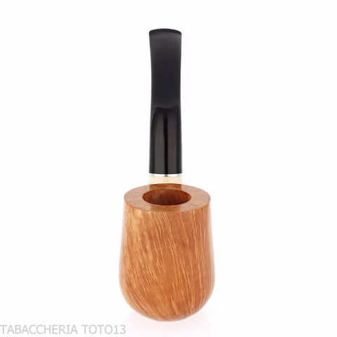 Pipe à tabac courbée de forme billard en bruyère claire polie - Pipe Pour le Tabac - Racine naturelle