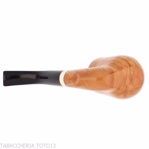 Pipa Billiard curva stand up in radica chiara lucida - Pipe