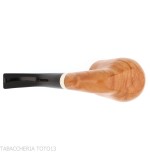Pipa de tabaco curvada de pie con forma de billar en brezo claro pulido - Pipas de Tabaco