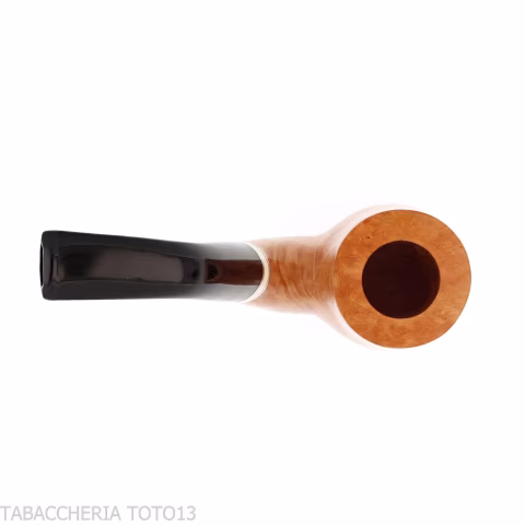 Pipe à tabac courbée de forme billard en bruyère claire polie - Pipe Pour le Tabac - Racine naturelle