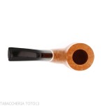 Curved Billiard-shaped stand-up tobacco pipe in polished light briar - Tobacco Pipes - Natural root