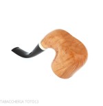 Pipe à tabac courbée de forme billard en bruyère claire polie - Pipe Pour le Tabac - Racine naturelle