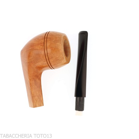Pipe Bulldog en bruyère claire polie - Pipe Pour le Tabac - Racine naturelle