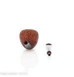 Pipa Pear-acorn dritta in radica sabbiata - Pipe