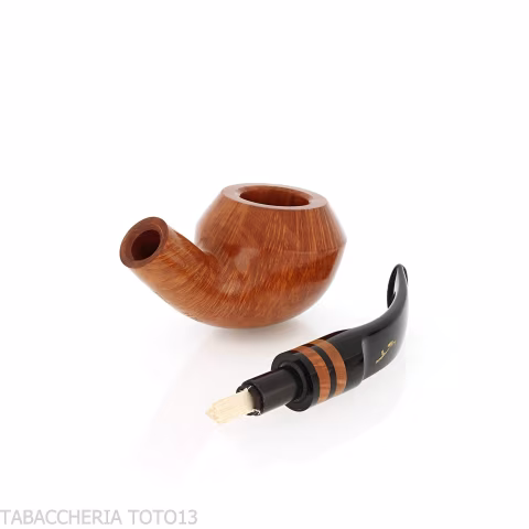 Savinelli Collection 2014 Rhodesian Curved Pipe in Natural Briar - Tobacco Pipes - Natural root