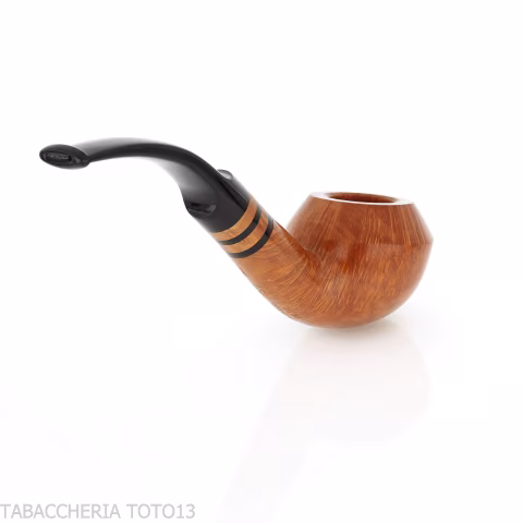 Savinelli Collection 2014 Rhodesian Curved Pipe in Natural Briar - Tobacco Pipes - Natural root