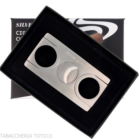 Coupe-cigare plat et rectangulaire en métal à double lame - Accessoires Cigare - Métal
