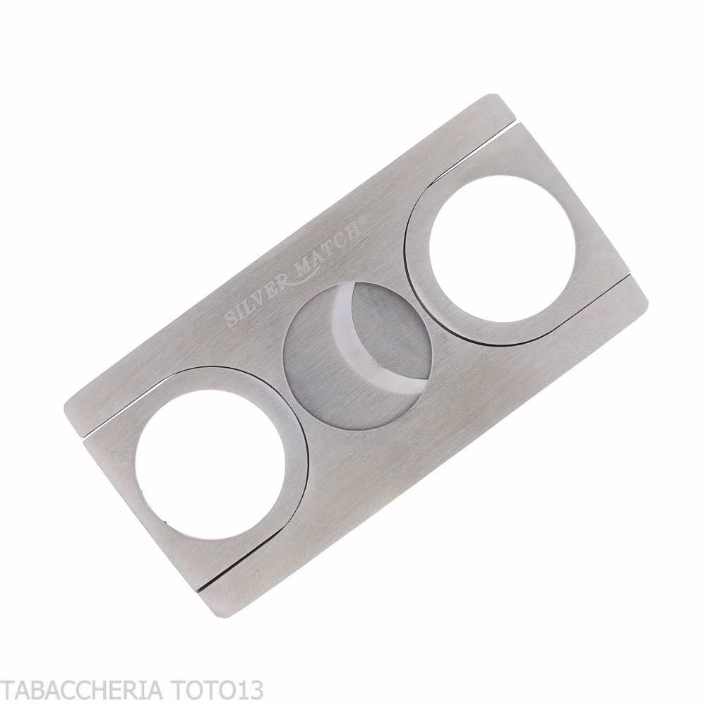 Tagliasigari bilama in metallo piatto rettangolare - Accessori Per Sigari