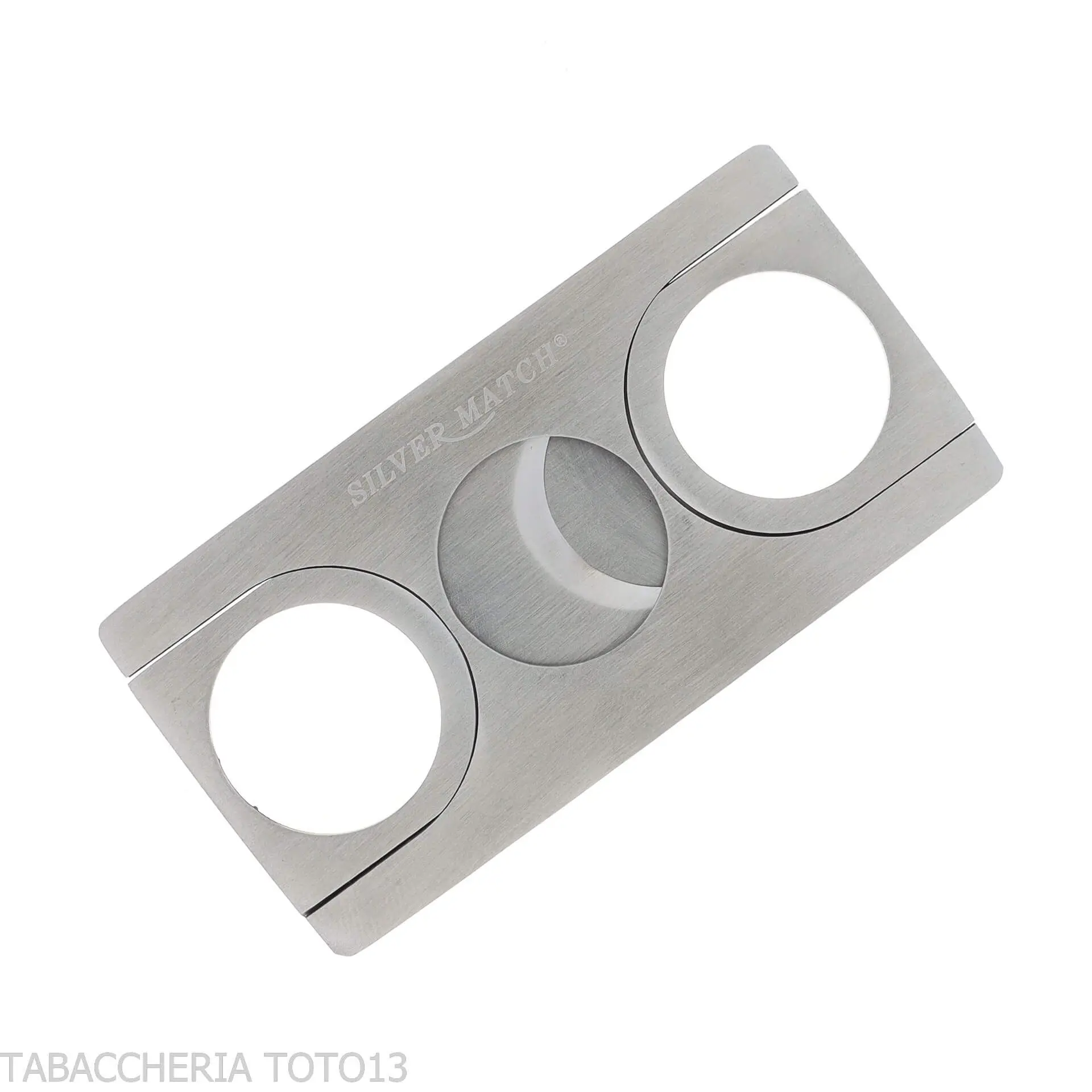 Tagliasigari bilama in metallo piatto rettangolare - Accessori Per Sigari