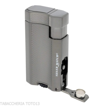 Briquet et perforateur Silver Match London Double Jet Flame - Briquets à cigares - Silver Match