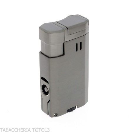 Briquet et perforateur Silver Match London Double Jet Flame - Briquets à cigares - Silver Match