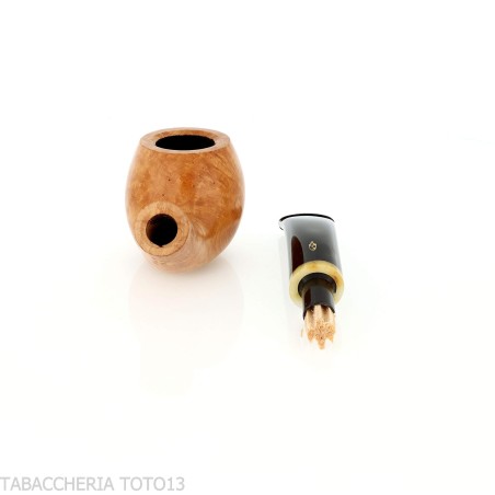 Pipe Savinelli Primo Fumo Courbée Brandy 646 - Pipe Pour le Tabac - Racine naturelle
