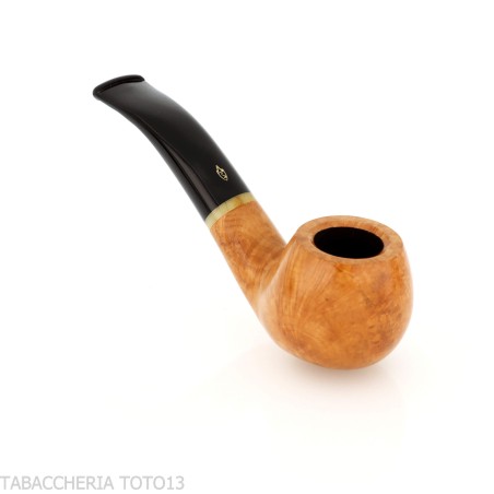 Pipe Savinelli Primo Fumo Courbée Brandy 646 - Pipe Pour le Tabac - Racine naturelle