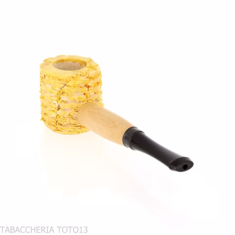 Pipa Missouri Minic de Mazorca de Maíz, Recta, Forma Billar-Missouri Meerschaum Corn Cob