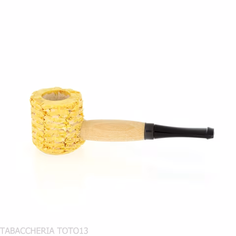 Pipa Missouri Minic de Mazorca de Maíz, Recta, Forma Billar-Missouri Meerschaum Corn Cob