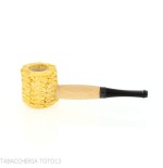 Missouri Minic Corn Cob Pipe, Straight, Billiard Shape - Tobacco Pipes - Cob