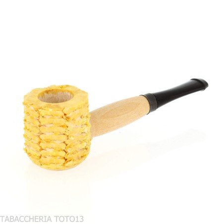 Missouri Minic Corn Cob Pipe, Straight, Billiard Shape - Tobacco Pipes - Cob